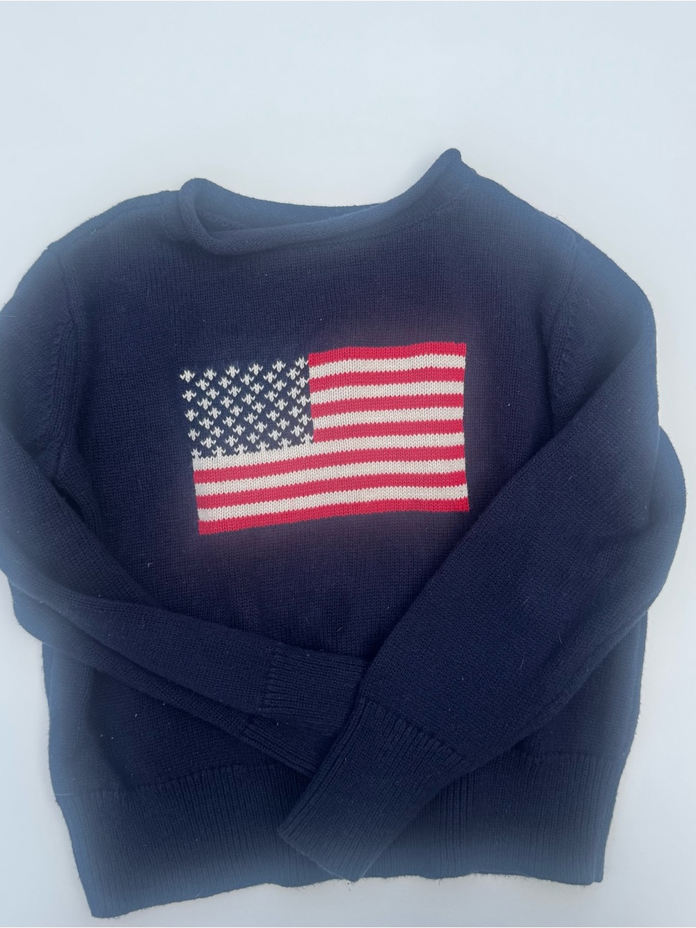 Gap Kids - Navy American Flag Rollneck Relaxed Sweater - XS